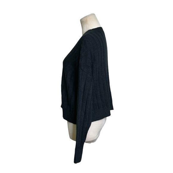 Shein black long sleeves oversize crop sweater size Small - Picture 6 of 12